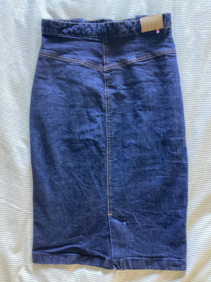 Jupe en jean crayon taille haute Coton Bio - Agathe