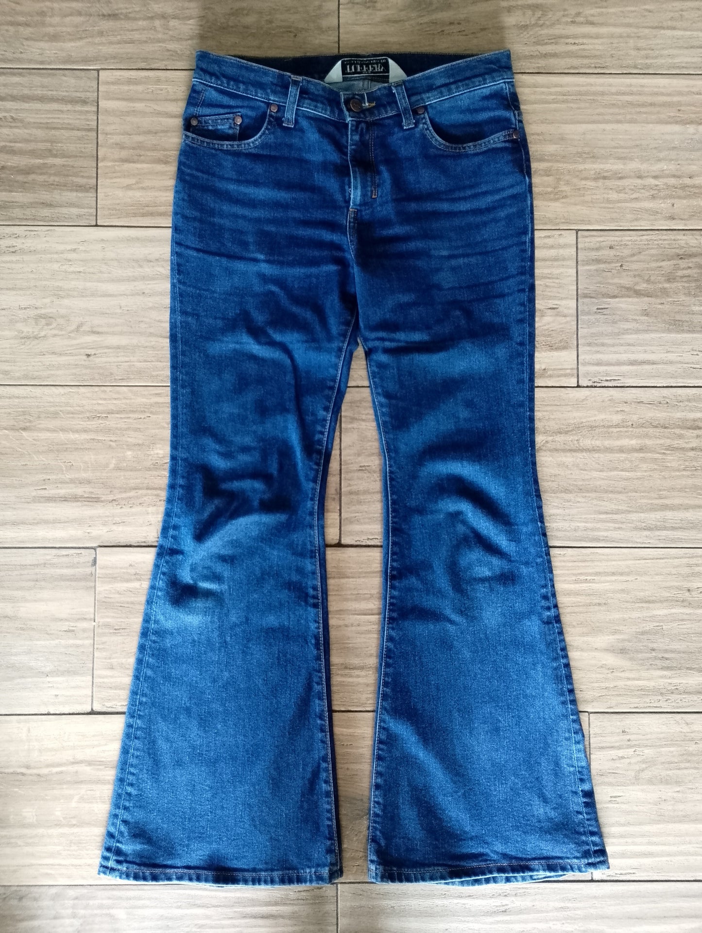 Jean femme flare taille semi-haute Stonewashed - Margot