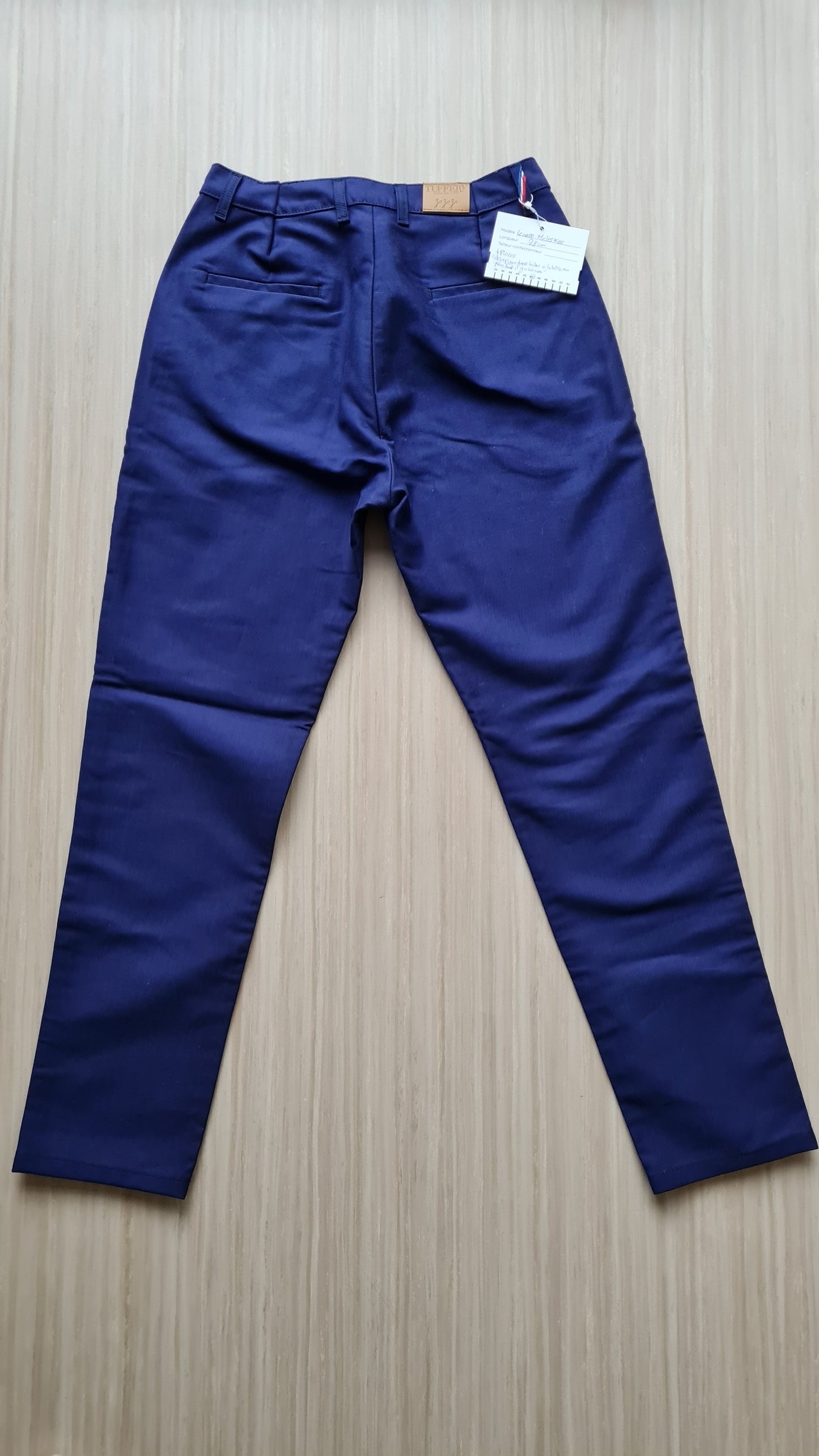 Chino ajusté taille haute Moleskine - Léonie