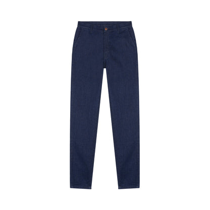 Chino ajusté taille haute Brut Coton Bio - Léonie