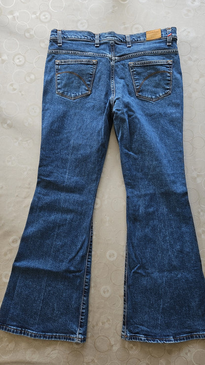 Jean femme flare taille semi-haute Stonewashed - Margot