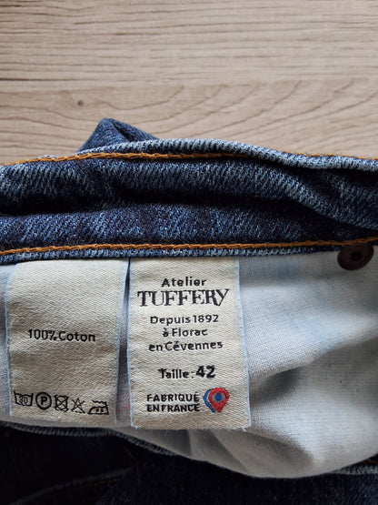 Jean droit taille haute stonewashed - Apolline