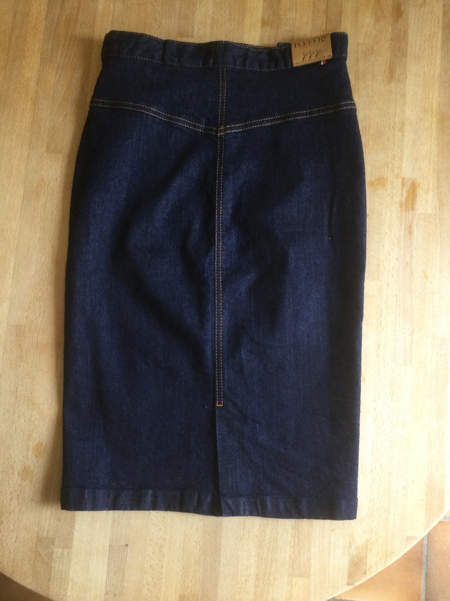 Jupe en jean crayon taille haute Coton Bio - Agathe