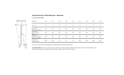 Jean slim Taille Haute Noir – Marianne