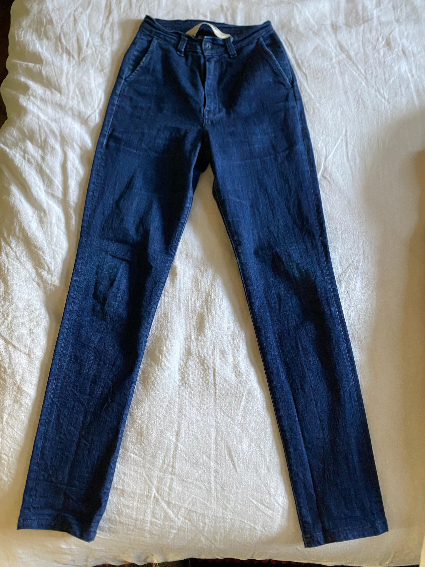 Chino ajusté taille haute Brut Coton Bio - Léonie