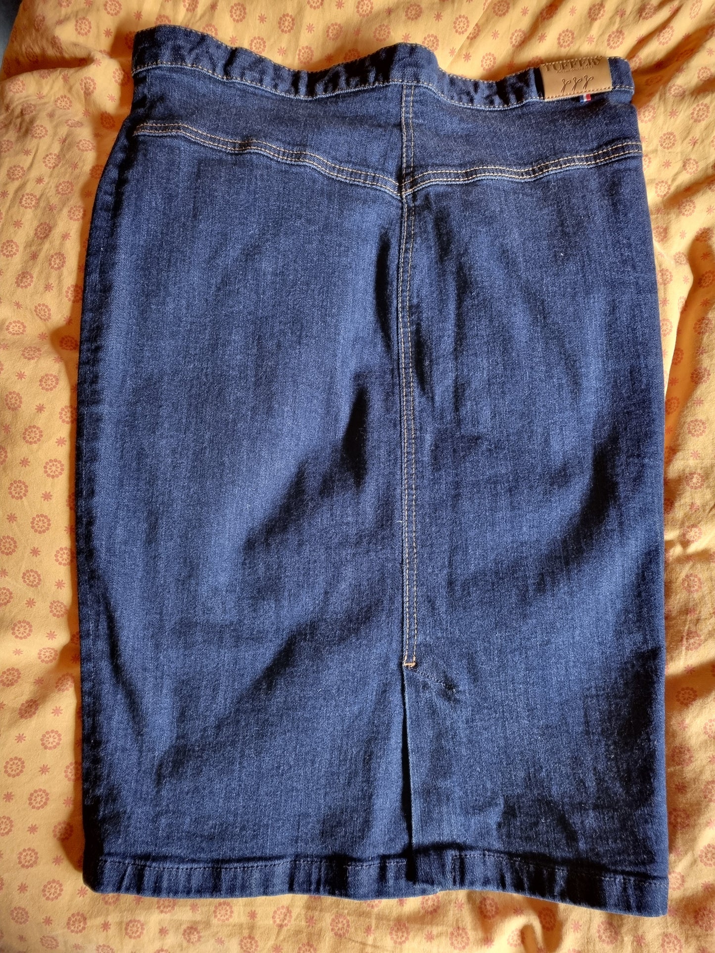 Jupe en jean crayon taille haute Coton Bio - Agathe