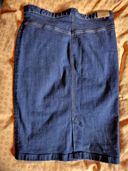 Jupe en jean crayon taille haute Coton Bio - Agathe