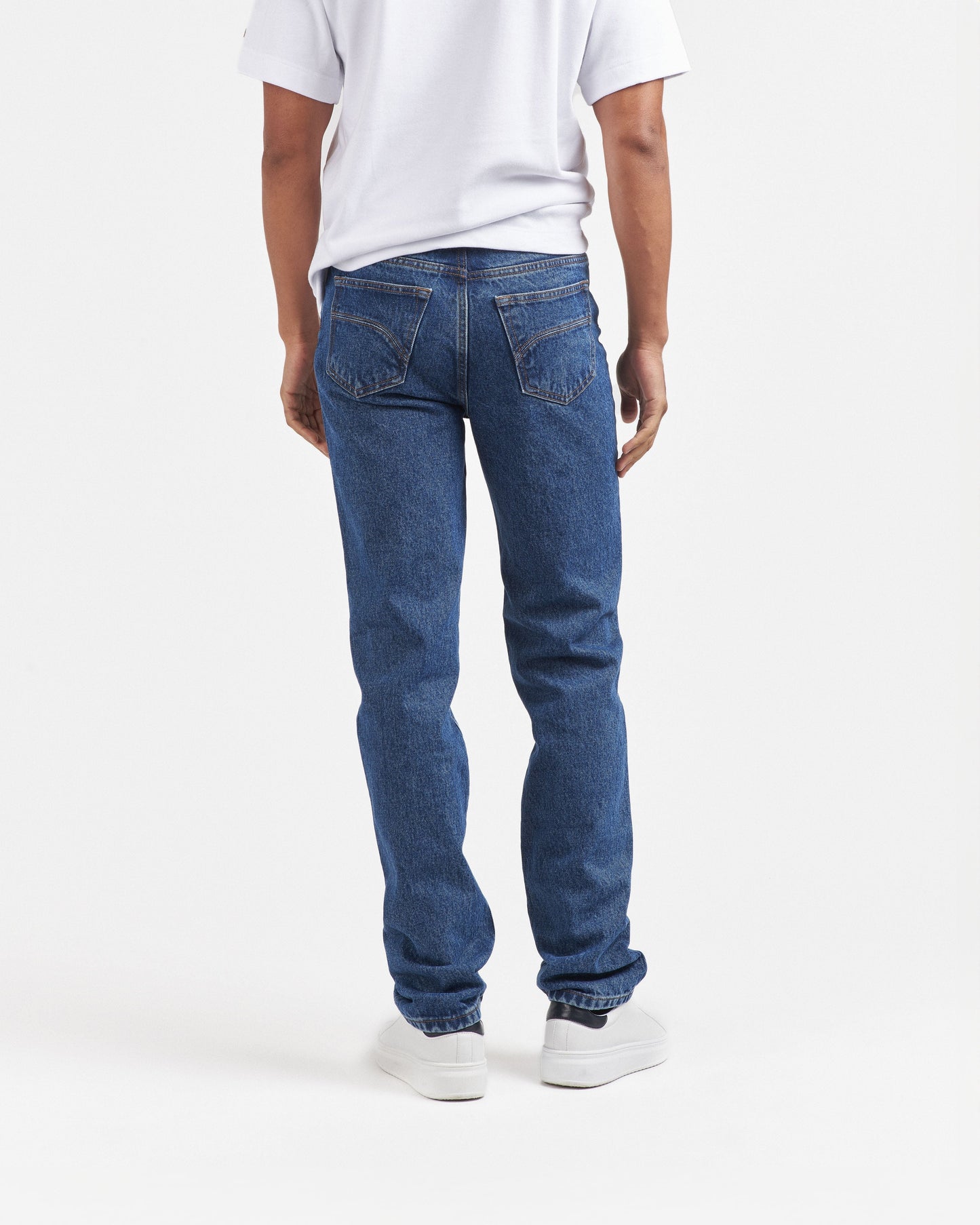 Jean homme droit taille haute Stonewashed - Célestin