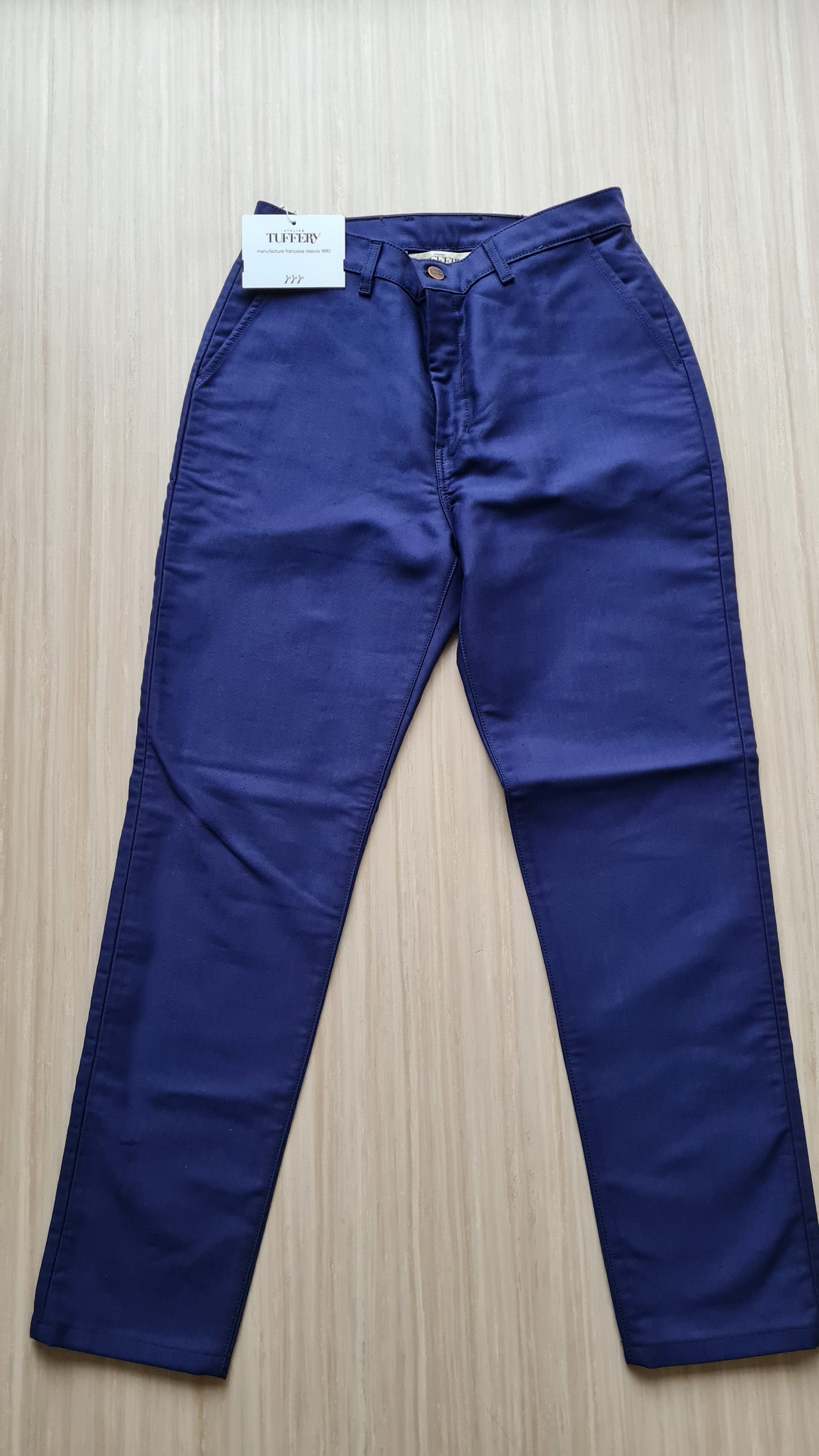 Chino ajusté taille haute Moleskine - Léonie