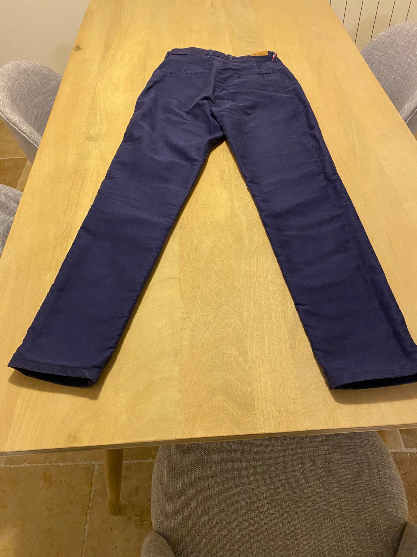 Chino ajusté taille haute Moleskine - Léonie