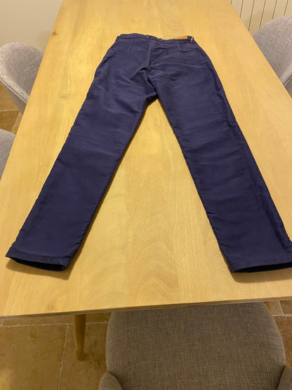 Chino ajusté taille haute Moleskine - Léonie