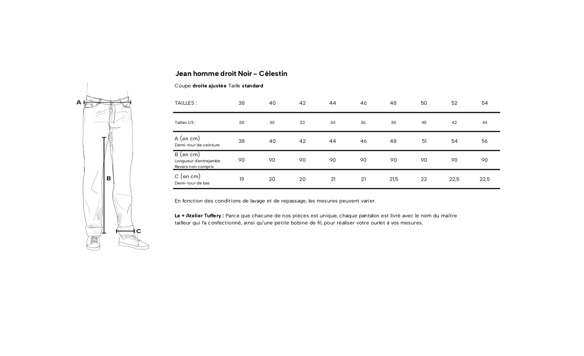 Jean droit Noir - Célestin