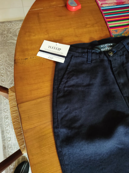 Chino ajusté taille haute Alpine 100% Lin Français - Léonie