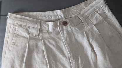 Pantalon femme droit taille haute naturel - Gabi