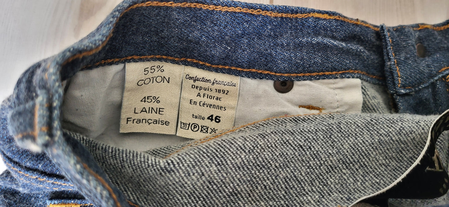 Jean droit taille haute laine – SAINT JAMES x Atelier TUFFERY – Apolline