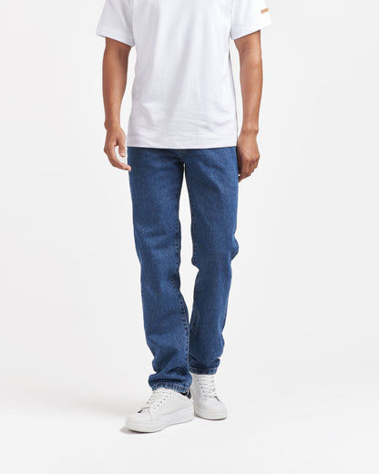 Jean homme droit taille haute Stonewashed - Célestin