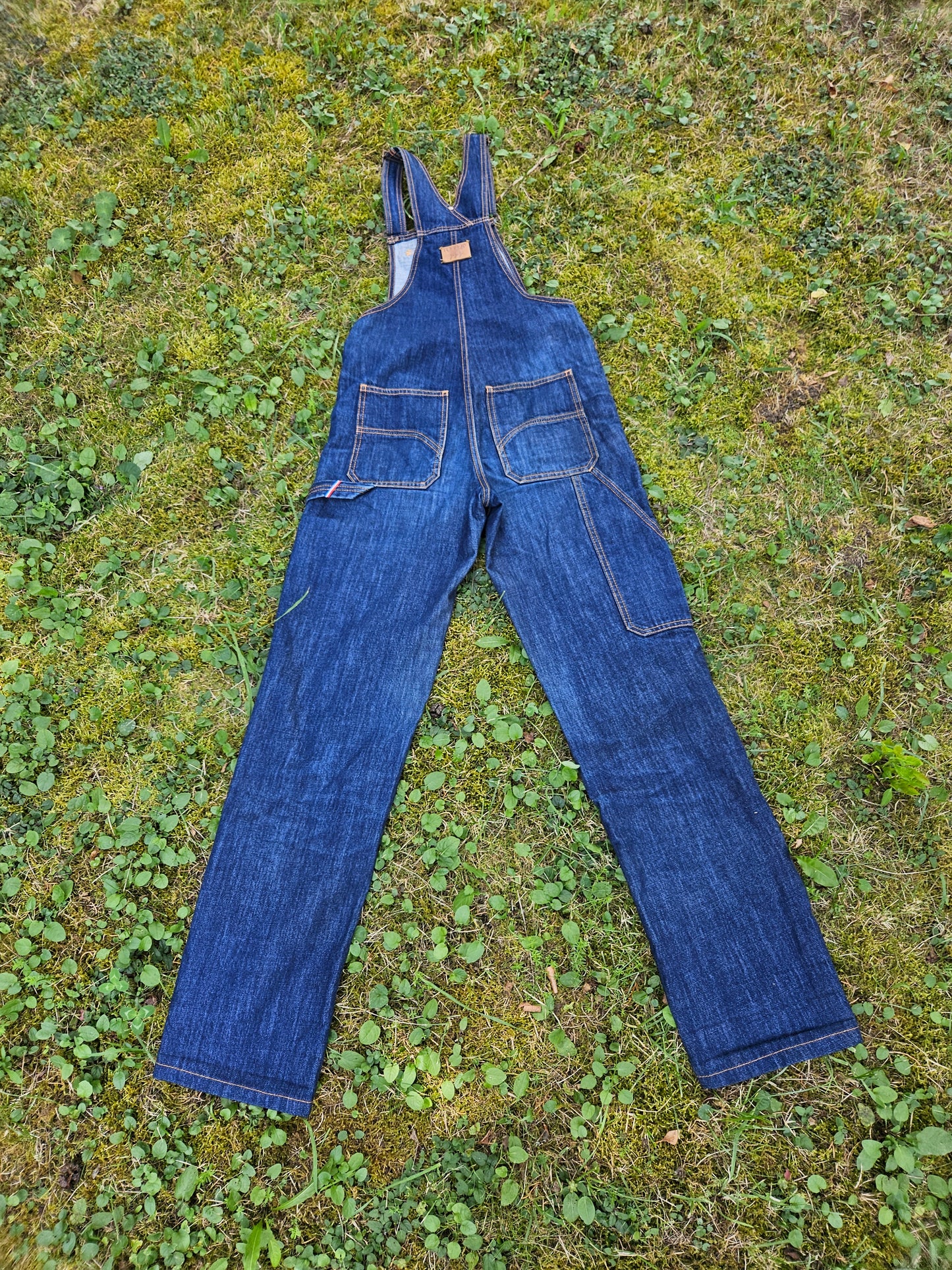 Salopette jean bio indigo naturel - André