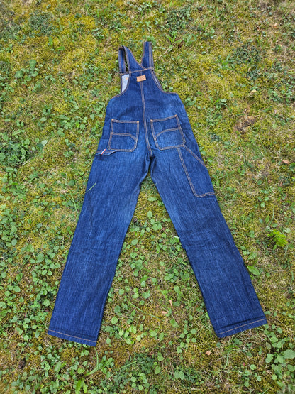Salopette jean bio indigo naturel - André