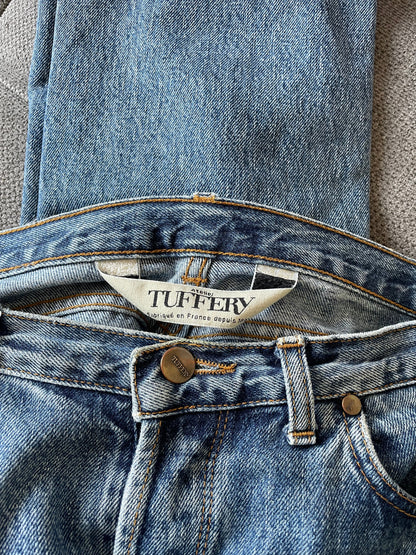 Jean droit taille haute stonewashed - Apolline