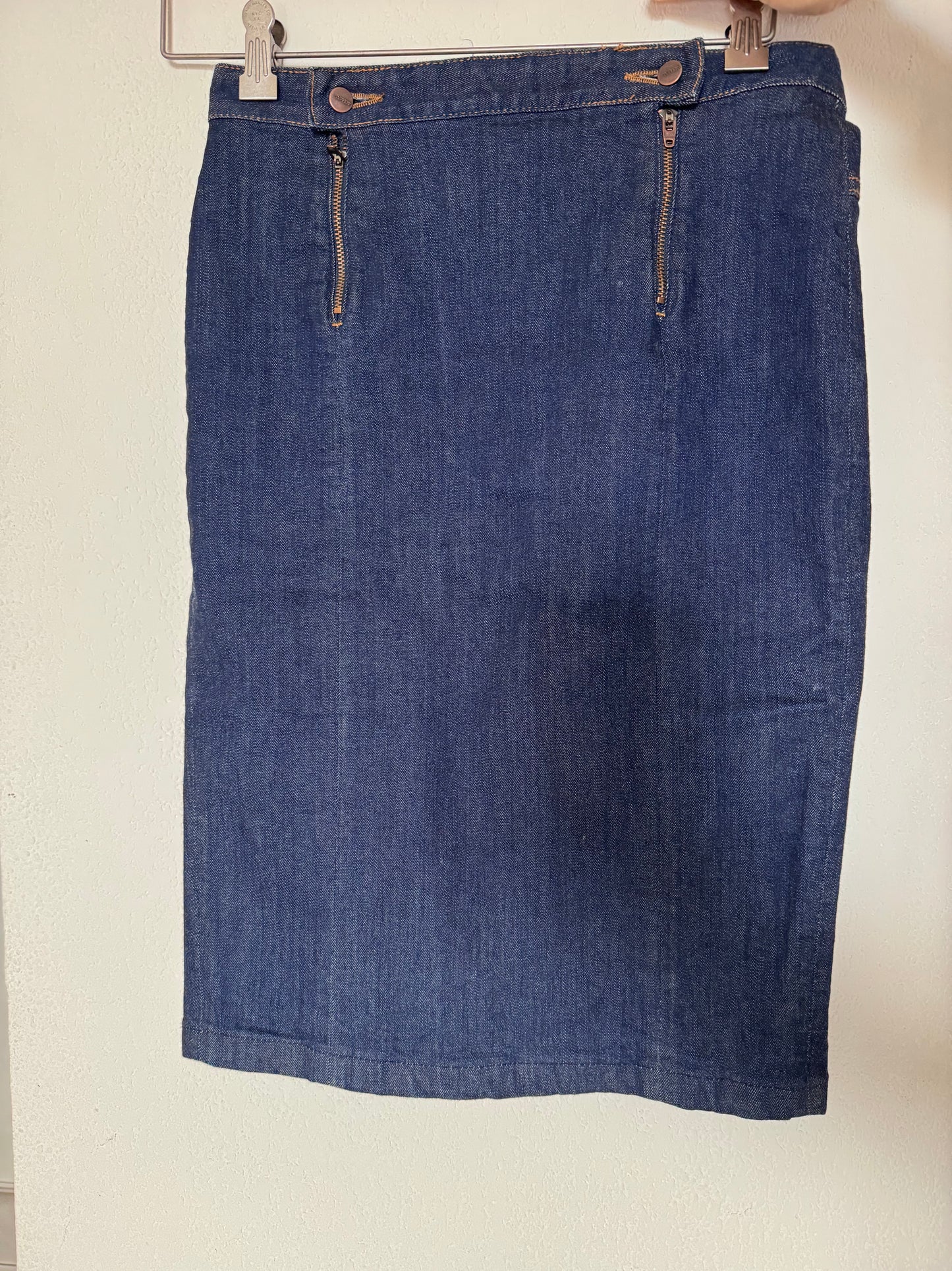 Jupe en jean crayon taille haute Coton Bio - Agathe