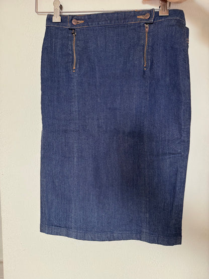 Jupe en jean crayon taille haute Coton Bio - Agathe