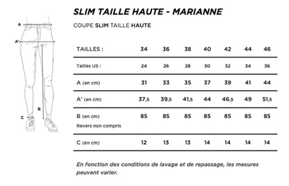 Jean slim taille haute Coton Bio Alpine - Marianne