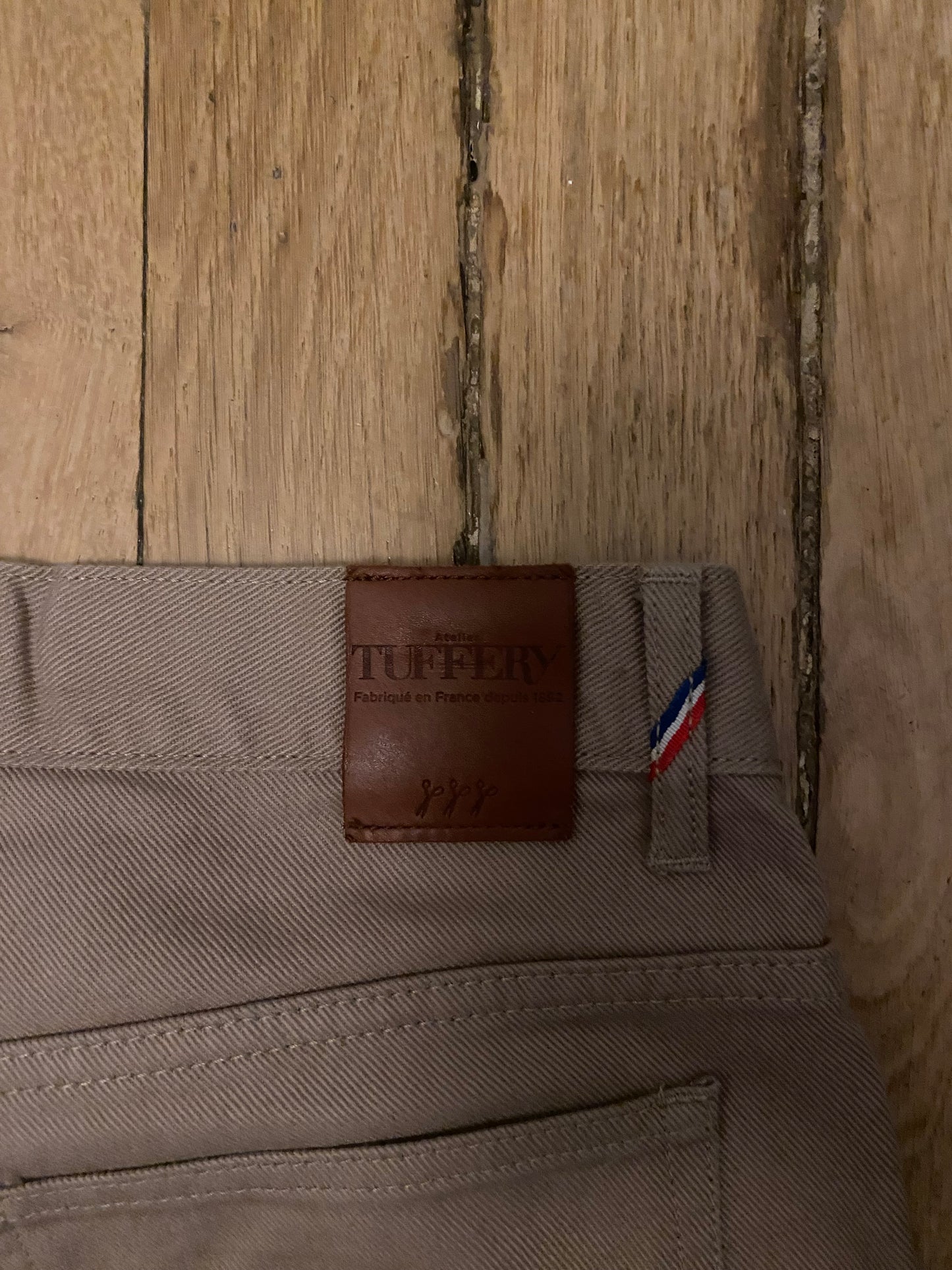 Jean droit taille haute beige - Célestin