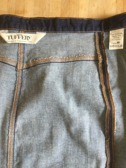 Jupe en jean crayon taille haute Coton Bio - Agathe