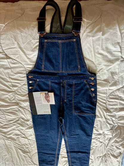 Salopette jean bio indigo naturel - André