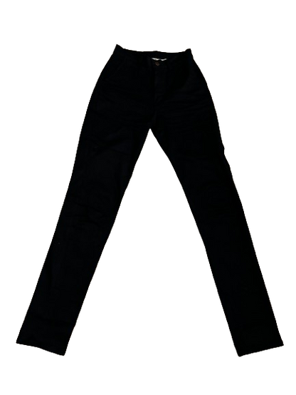 Chino ajusté taille haute Noir - Léonie