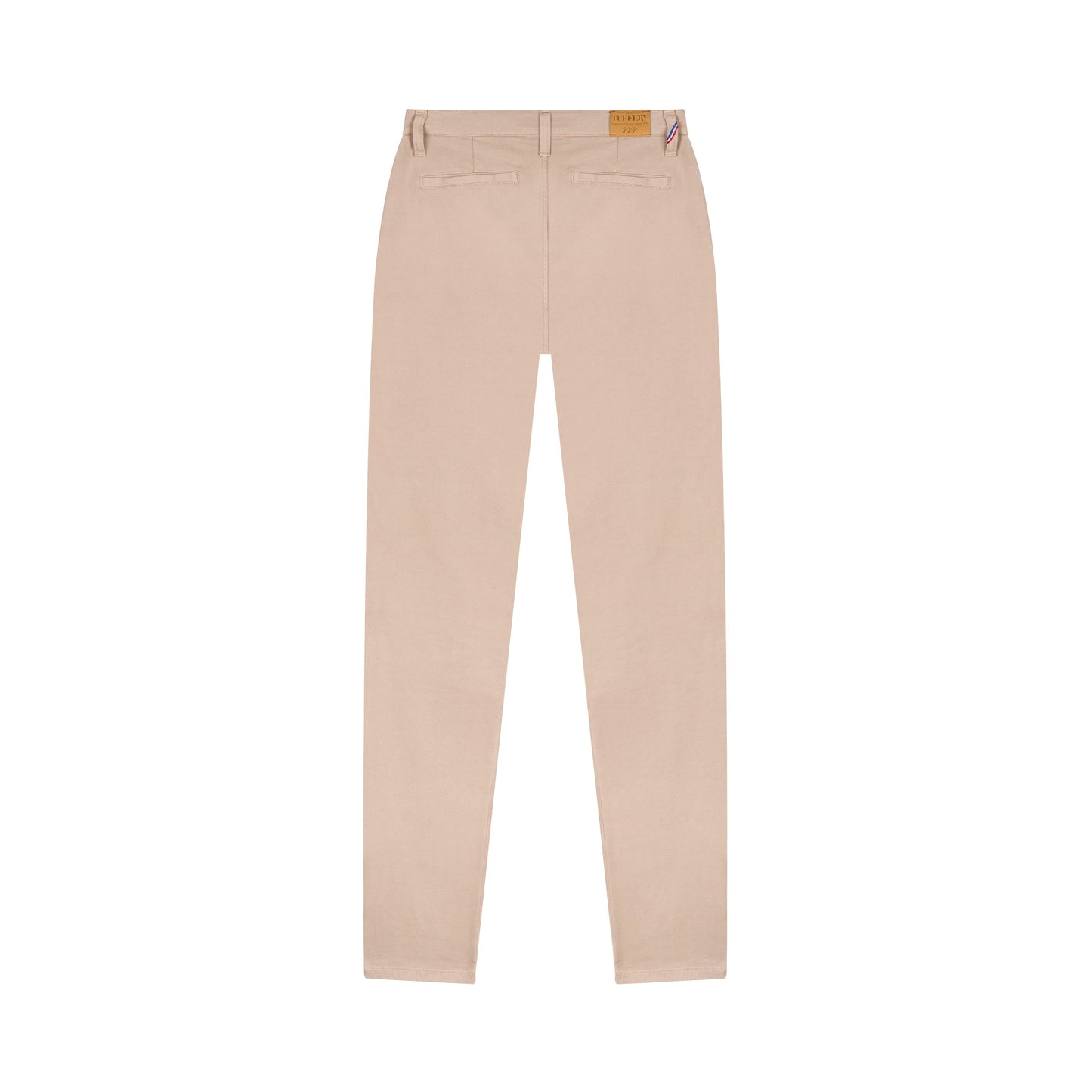 Chino femme ajusté taille haute Beige - Léonie