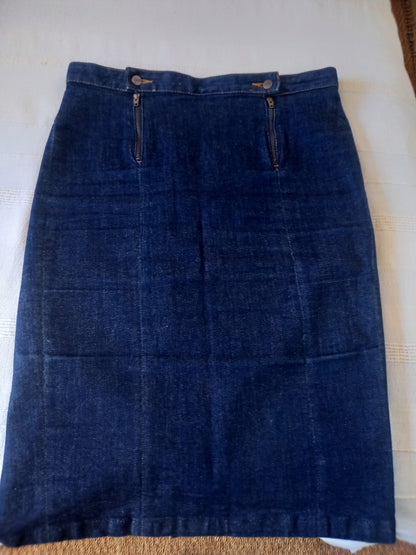 Jupe en jean crayon taille haute Coton Bio - Agathe