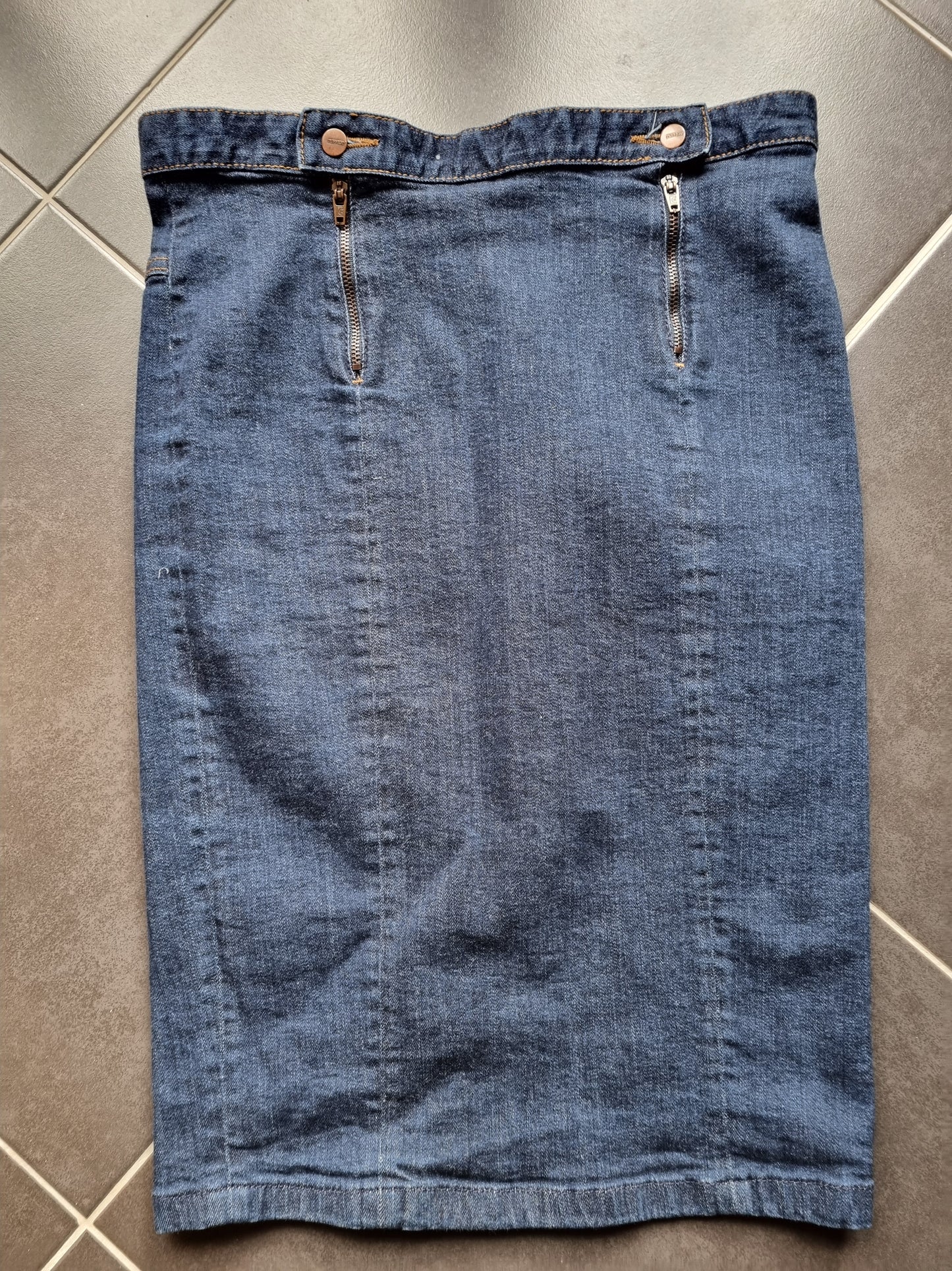Jupe en jean crayon taille haute Coton Bio - Agathe