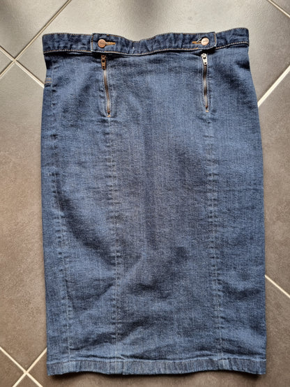 Jupe en jean crayon taille haute Coton Bio - Agathe