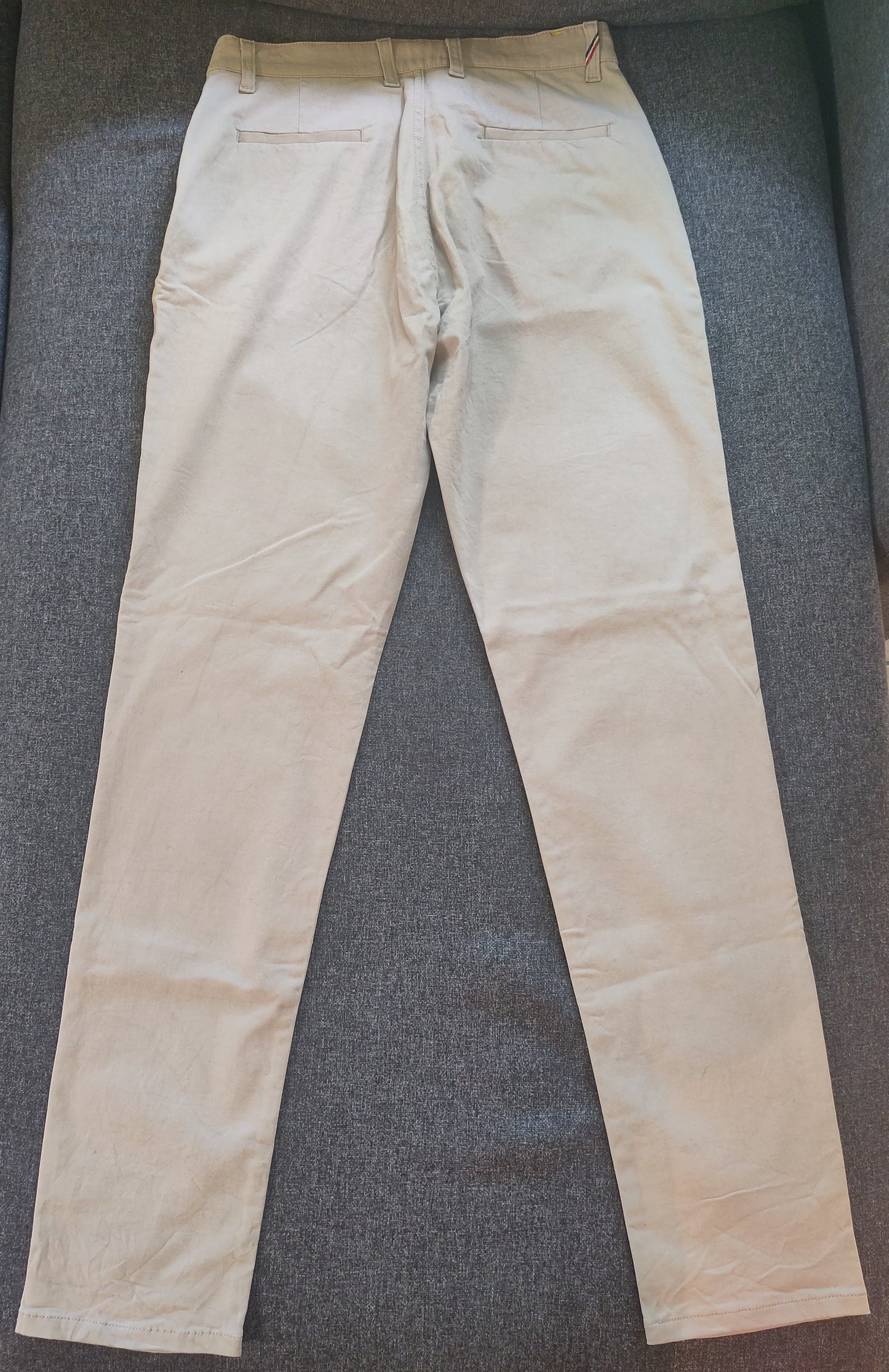 Chino femme ajusté taille haute Beige - Léonie