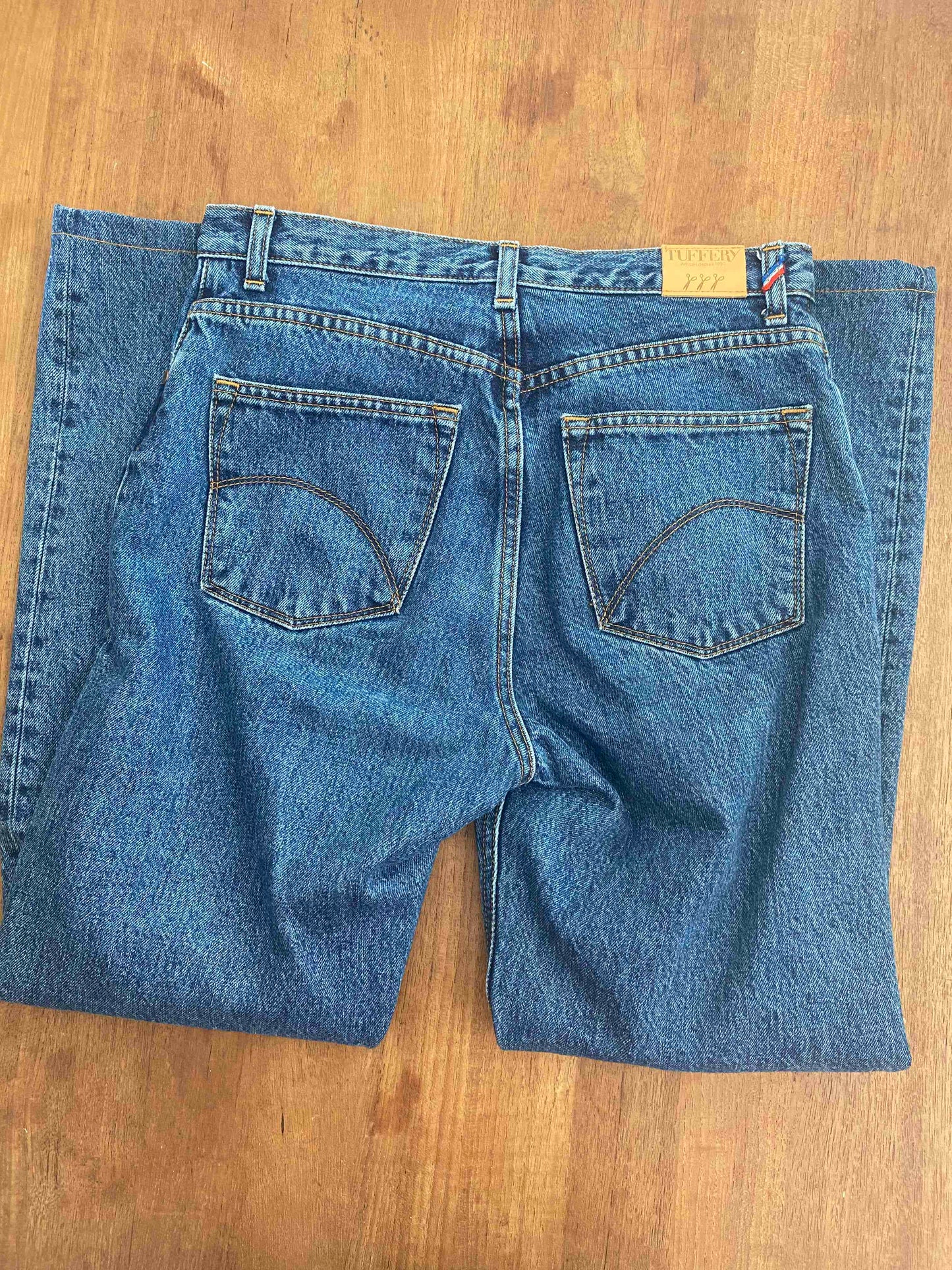 Jean droit taille haute stonewashed - Apolline
