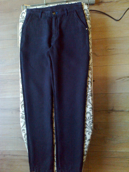 Chino ajusté taille haute Alpine 100% Lin Français - Léonie