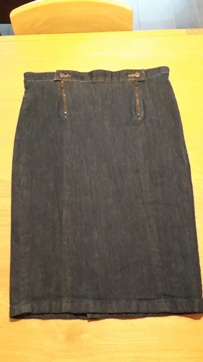 Jupe en jean crayon taille haute Coton Bio - Agathe