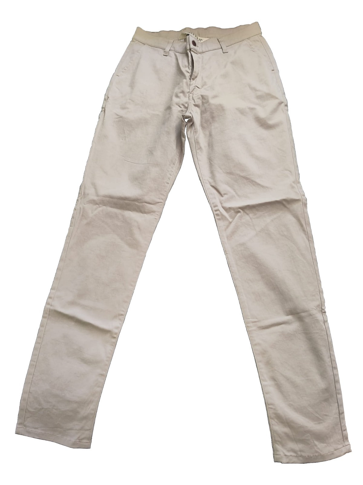 Chino femme ajusté taille haute Beige - Léonie
