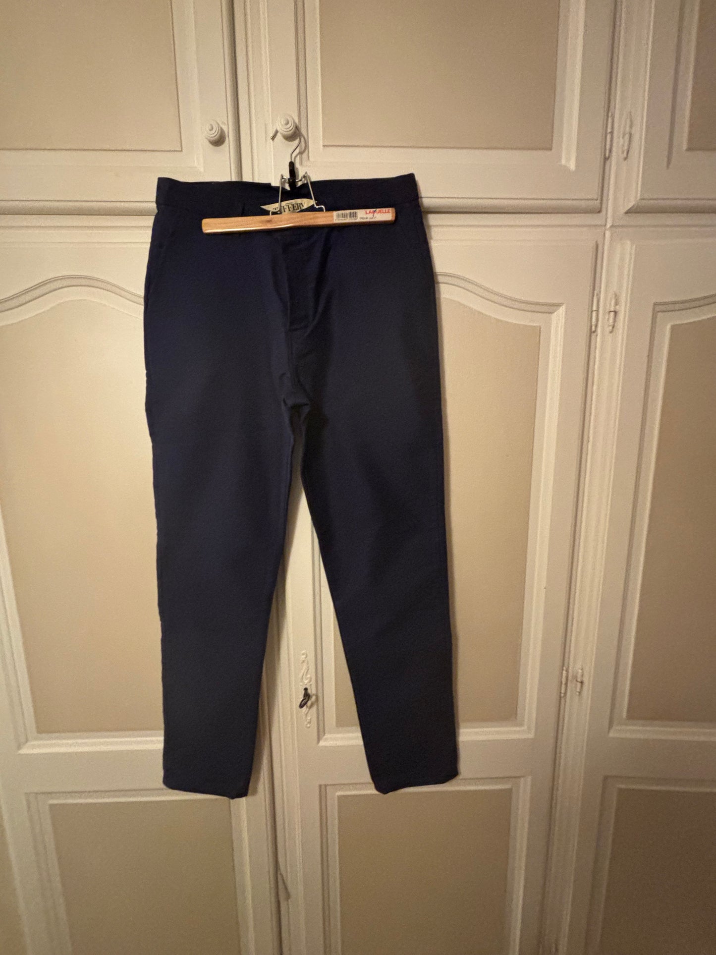 Chino ajusté taille haute Moleskine - Léonie
