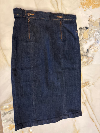 Jupe en jean crayon taille haute Coton Bio - Agathe