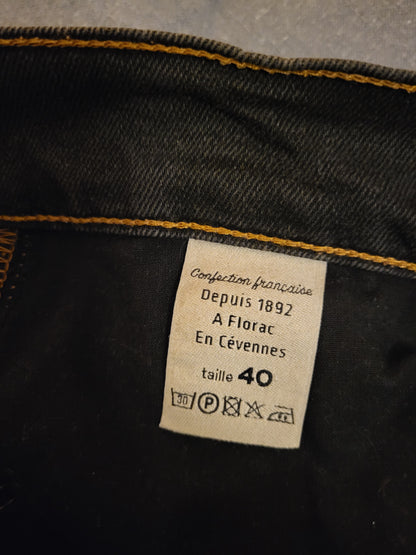 Jean droit ajusté Noir - Augusta