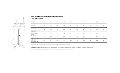 Jean unisexe large taille haute chanvre – Désiré