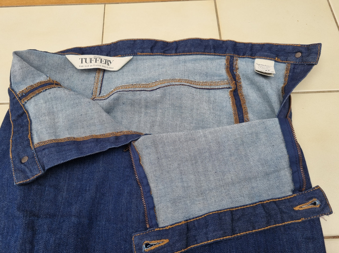 Jupe en jean crayon taille haute Coton Bio - Agathe