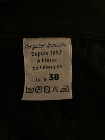 Chino ajusté taille haute Noir - Léonie