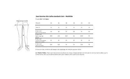 Jean slim taille standard Clair - Mathilde