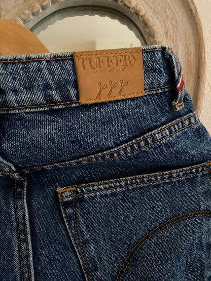 Jean droit taille haute stonewashed - Apolline