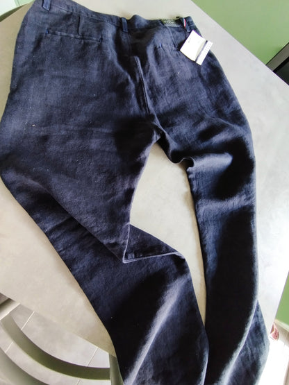 Chino ajusté taille haute Alpine 100% Lin Français - Léonie