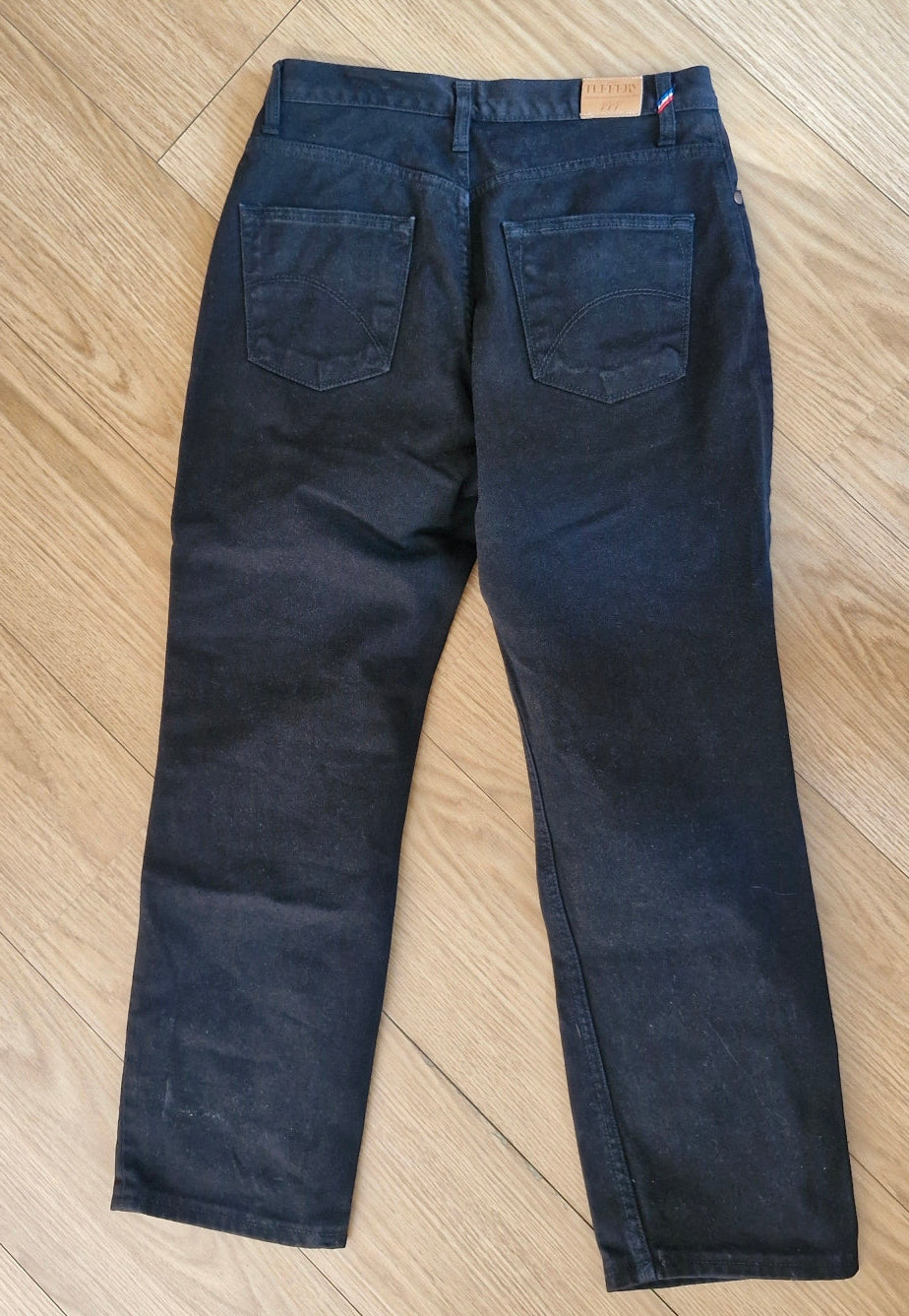 Jean femme droit taille haute Noir - Apolline