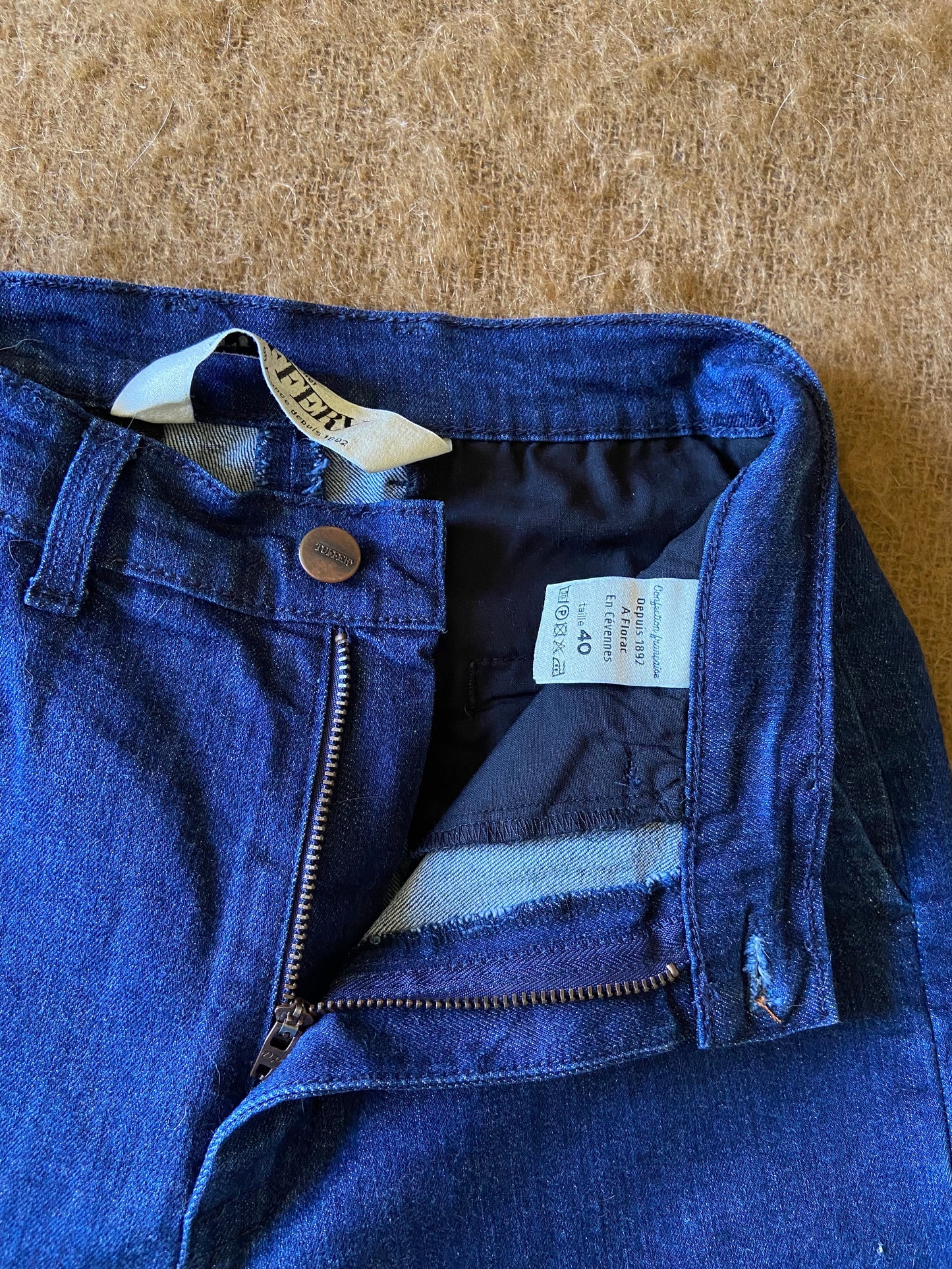 Chino ajusté taille haute Brut Coton Bio - Léonie